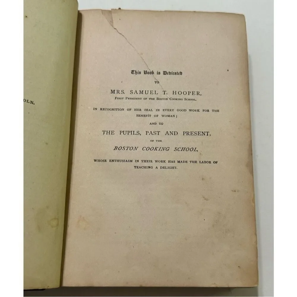Mrs. Lincoln's Boston Cook Book by Mary Lincoln ( 1900, Hardcover )